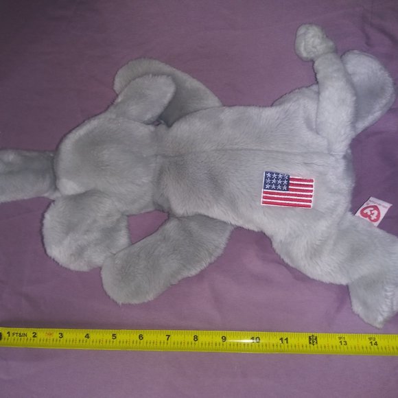 VTG Y2K TY Righty Republican Elephant Beanie Buddy Stuffed Bean Plush Toy - Picture 5 of 6